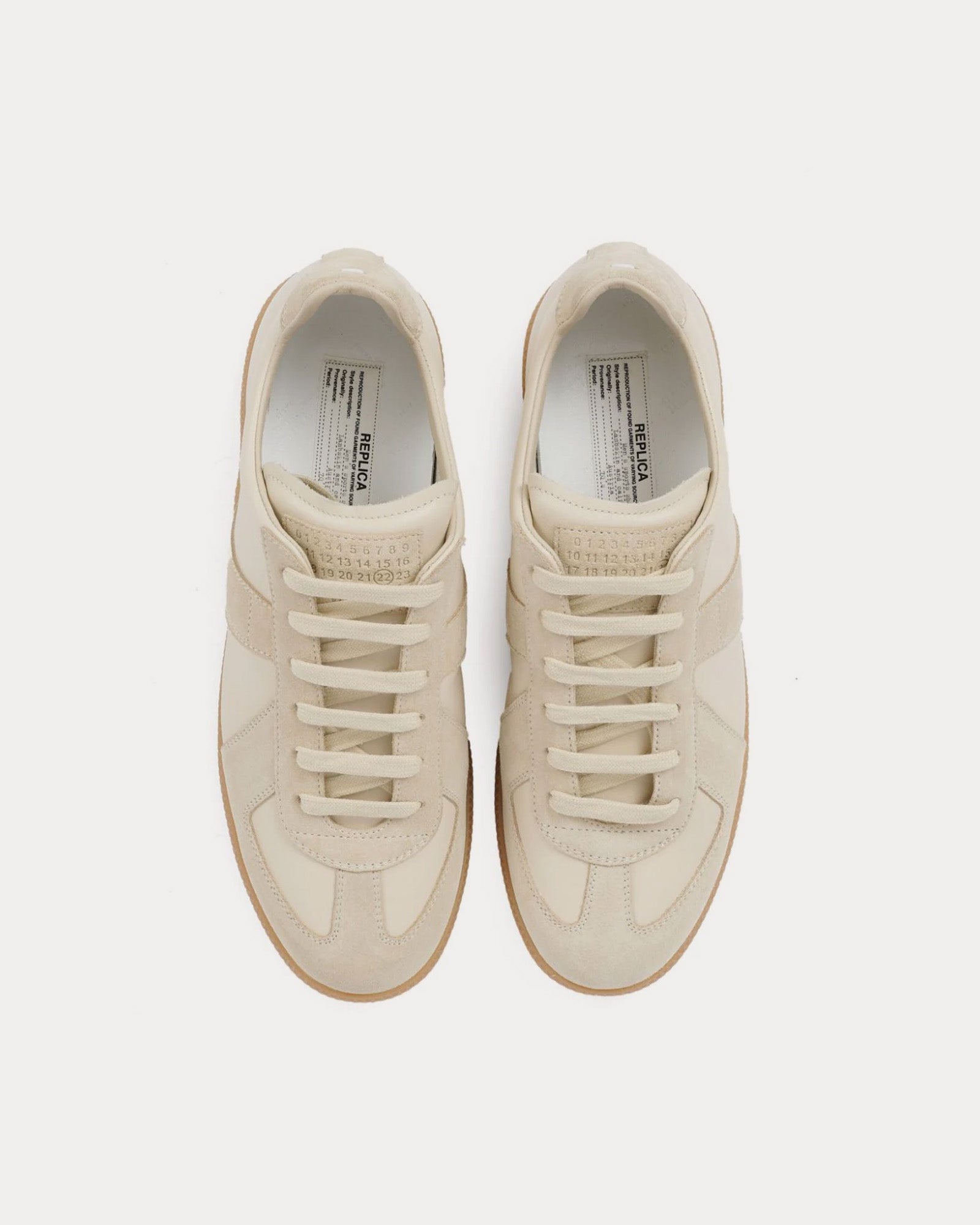 Maison Margiela Beige Goatskin Athletic Sneakers main image 1