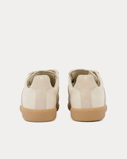 Maison Margiela Replica Leather Beige Low Top Sneakers - 3