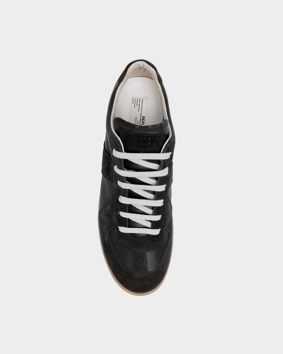 Maison Margiela Replica Leather Black Low Top Sneakers - Sneak in Peace