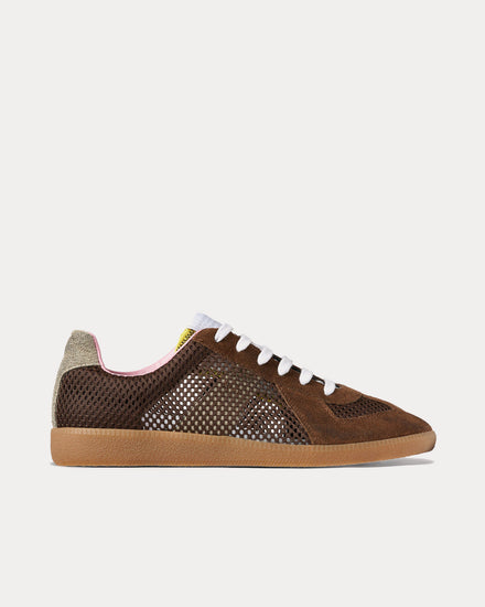 Maison Margiela Replica Mesh Brown Low Top Sneakers - 1