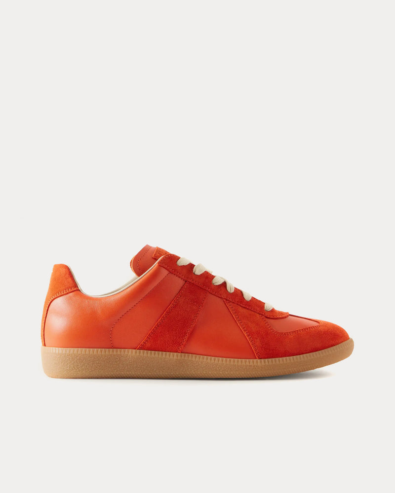 Maison Margiela オレンジ スニーカー Maison Margiela Men's Replica Orange Low Top Sneakers