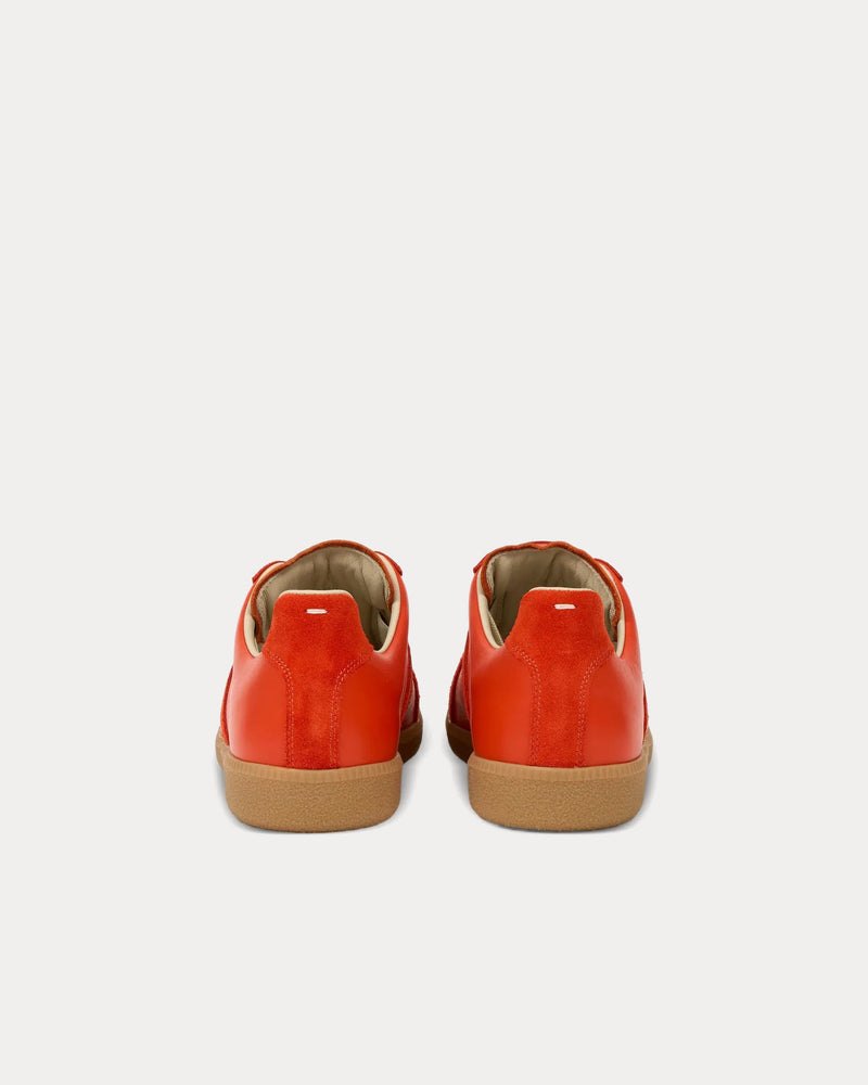 Maison Margiela Men's Replica Orange Low Top Sneakers