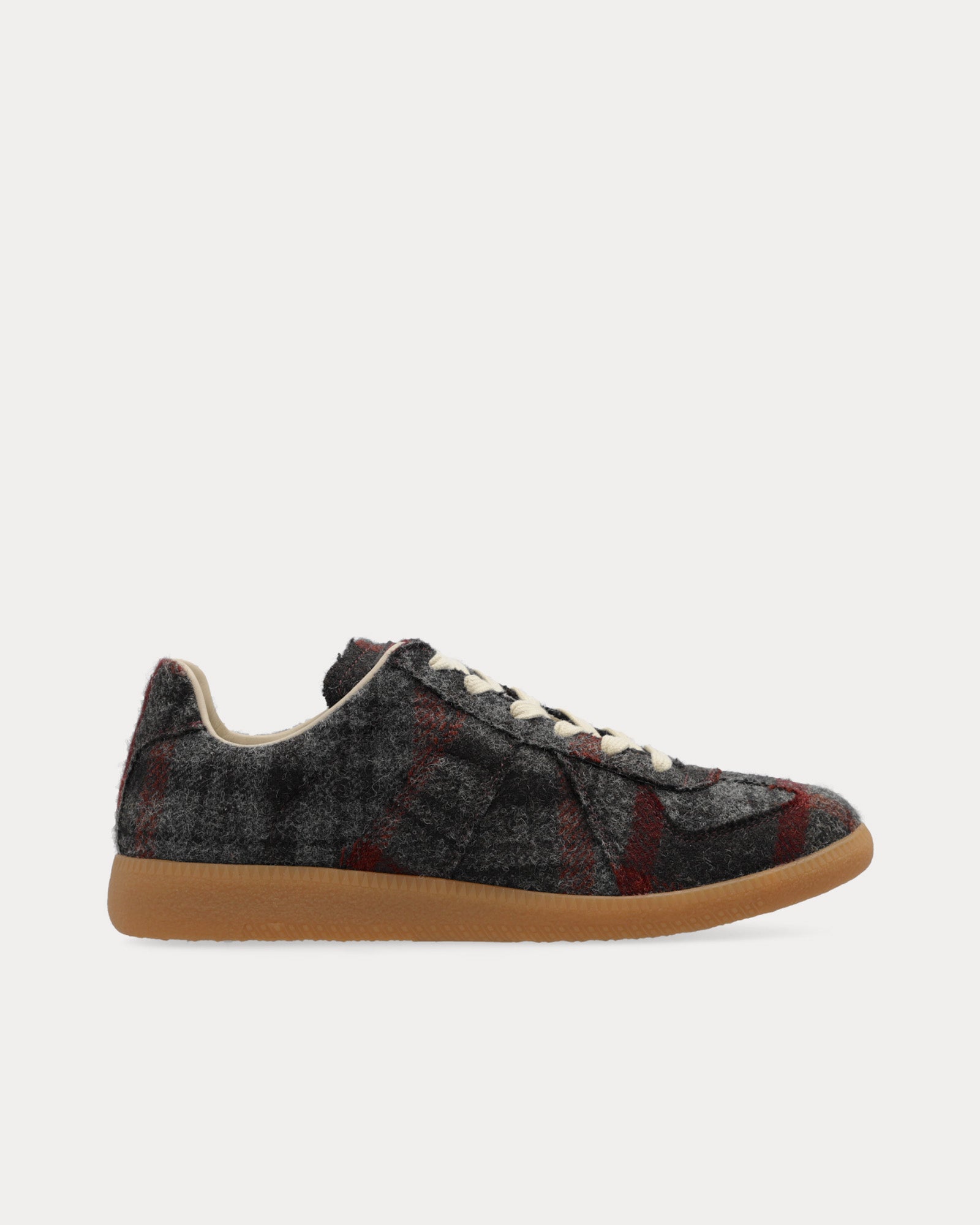 Maison Margiela Men's Replica Recicla Grey / Red Low Top