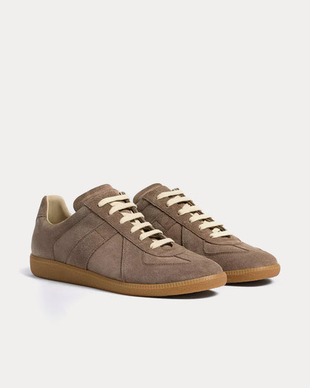 Maison Margiela Replica Suede Taupe Low Top Sneakers - 3