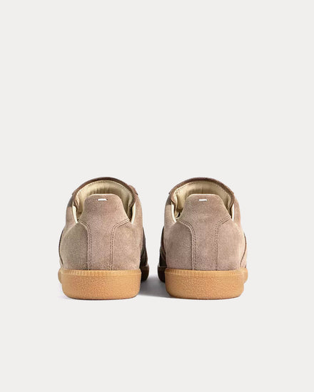Maison Margiela Replica Suede Taupe Low Top Sneakers - 4