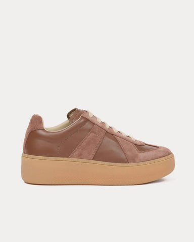 Maison Margiela Replica Wedge Adobe Brown Low Top Sneakers
