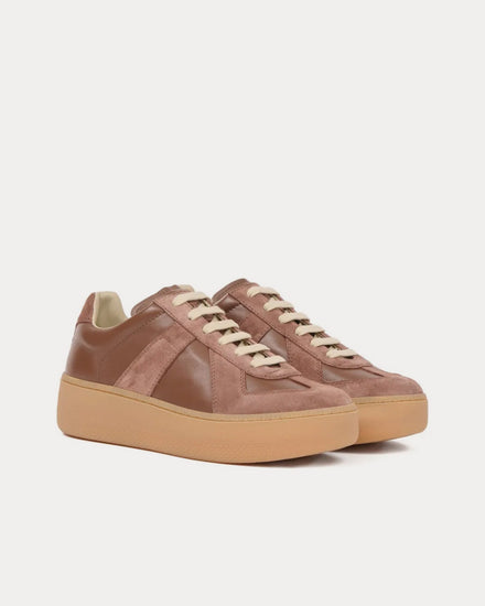 Maison Margiela Replica Wedge Adobe Brown Low Top Sneakers - 3
