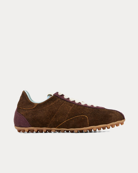 Maison Margiela Sprinters Suede Brown Shade / Mauve Low Top Sneakers - 1