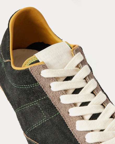 Maison Margiela Sprinters Suede Green Low Top Sneakers - 4