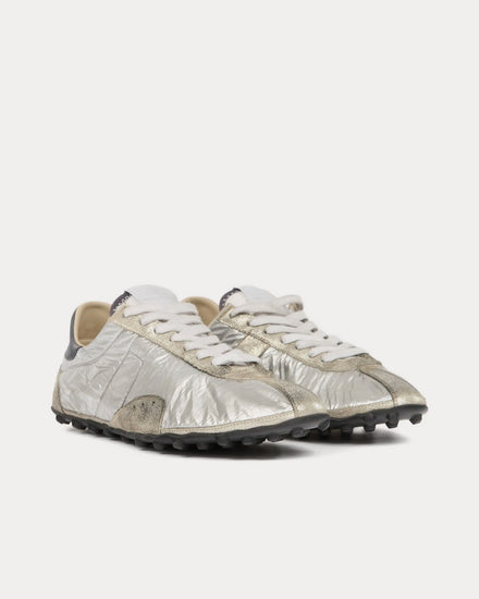 Maison Margiela Sprinters Metallic Silver Low Top Sneakers - 2