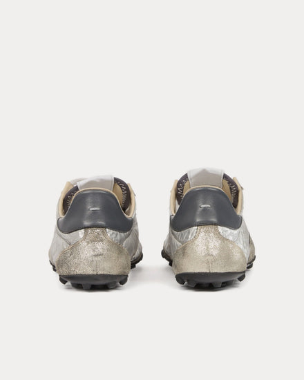 Maison Margiela Sprinters Metallic Silver Low Top Sneakers - 3