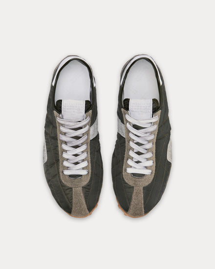 Maison Margiela Sprinters Dark Green / White Low Top Sneakers - 2