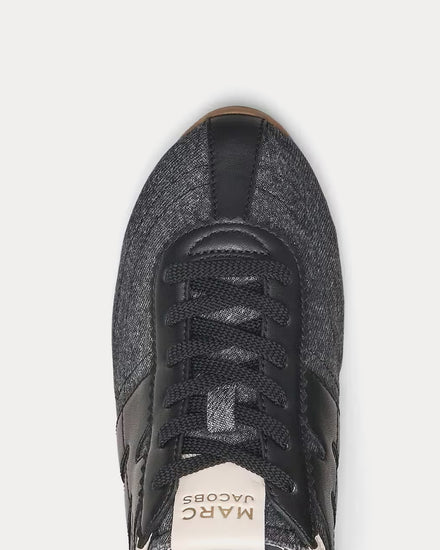 Marc Jacobs The Denim 400 Bleecker Runner Black Low Top Sneakers - 6
