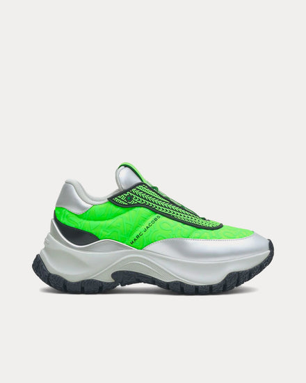 Marc Jacobs The Monogram Lazy Runner Silver / Green  Low Top Sneakers - 1