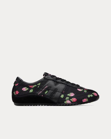 Marc Jacobs The Vintage Floral 400 Bleecker Runner Black Low Top Sneakers - 1
