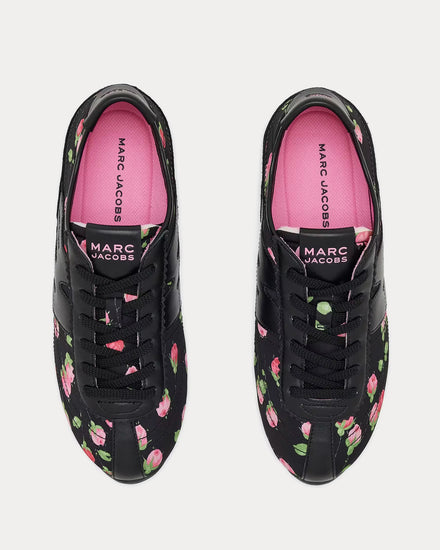 Marc Jacobs The Vintage Floral 400 Bleecker Runner Black Low Top Sneakers - 2