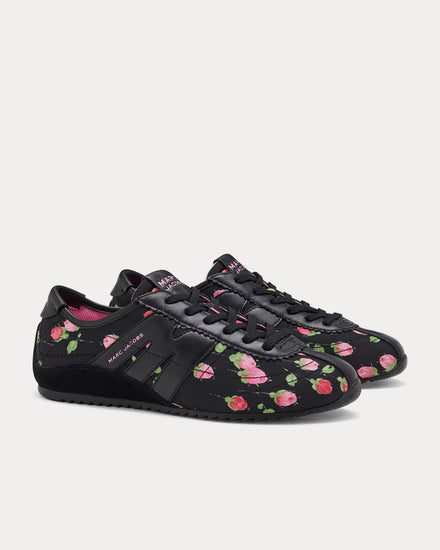 Marc Jacobs The Vintage Floral 400 Bleecker Runner Black Low Top Sneakers - 3