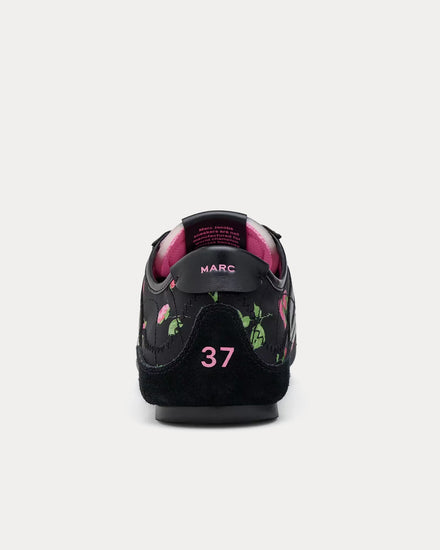 Marc Jacobs The Vintage Floral 400 Bleecker Runner Black Low Top Sneakers - 4