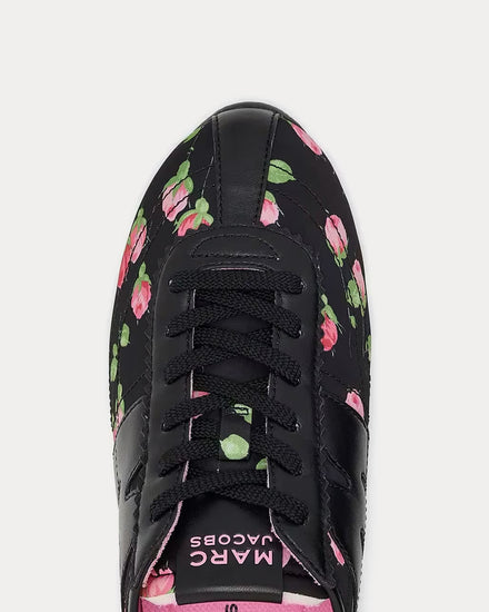 Marc Jacobs The Vintage Floral 400 Bleecker Runner Black Low Top Sneakers - 5