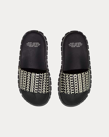 Marc Jacobs The Monogram Black / White Slides - 2