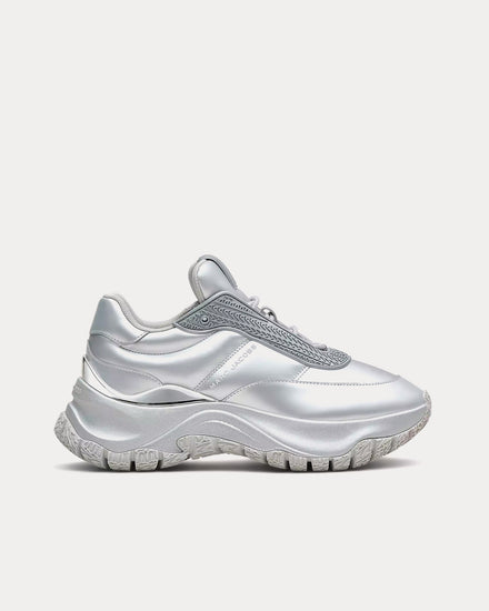 Marc Jacobs The Metallic Lazy Runner Silver Low Top Sneakers - 1
