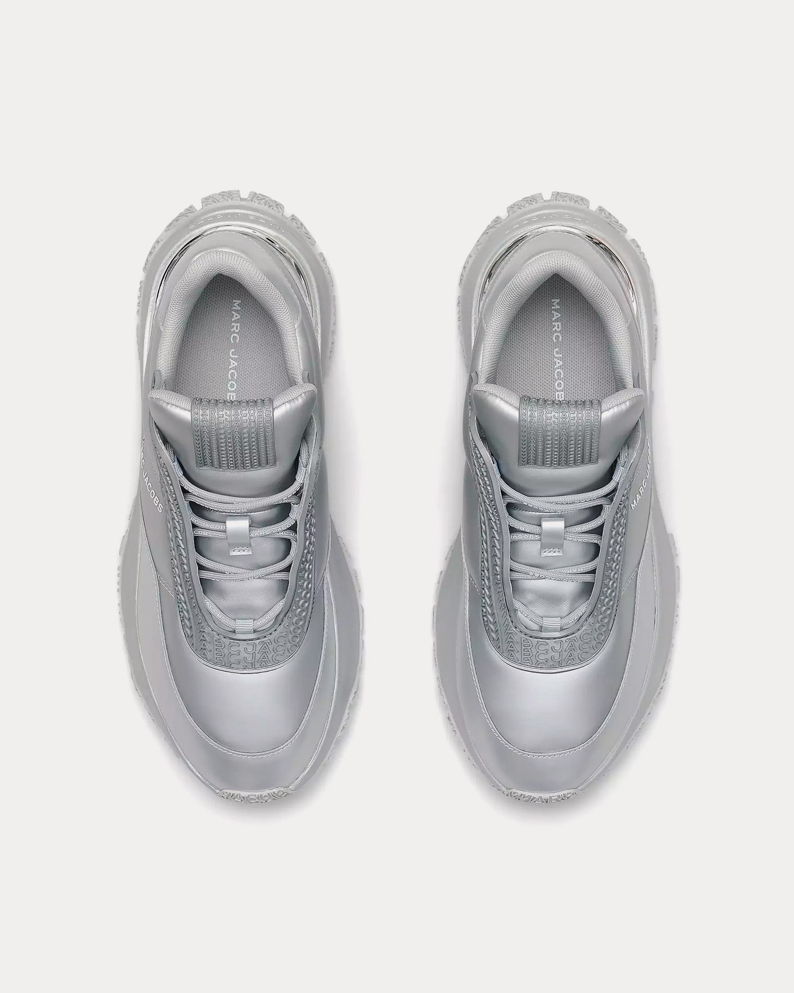 Marc Jacobs - The Metallic Lazy Runner Silver Low Top Sneakers