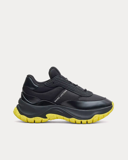 Marc Jacobs The Lazy Runner Black / Yellow Low Top Sneakers - 1