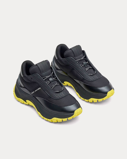 Marc Jacobs The Lazy Runner Black / Yellow Low Top Sneakers - 3