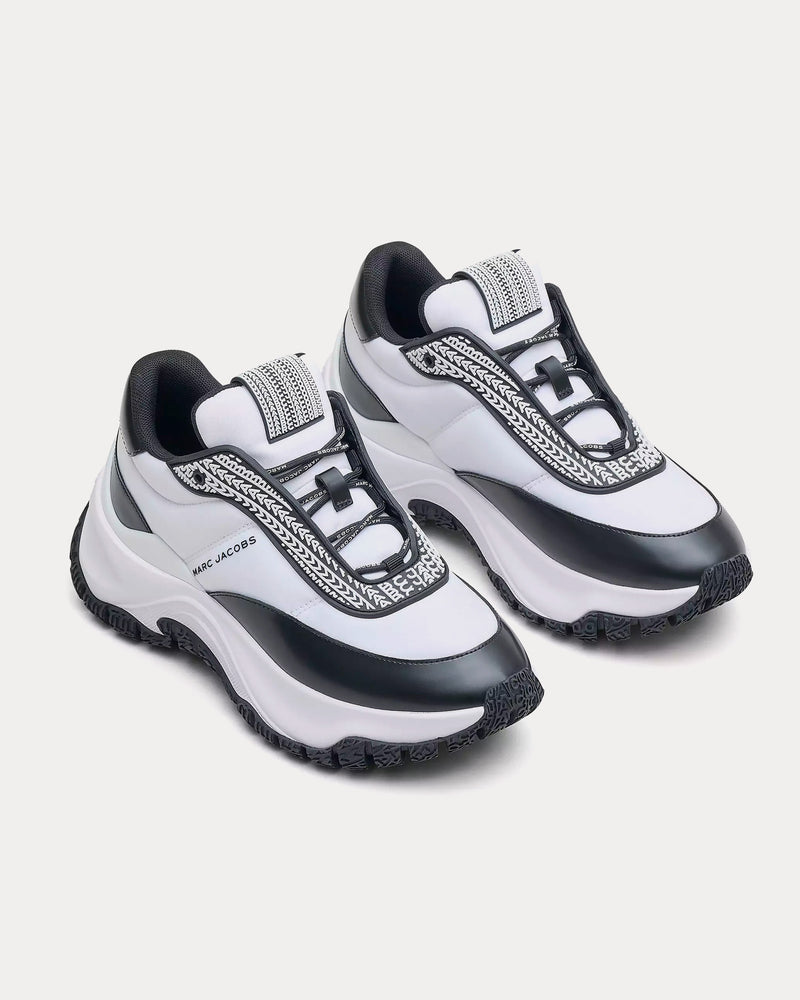 Marc Jacobs Women's The Lazy Runner White / Black Low Top Sneakers
