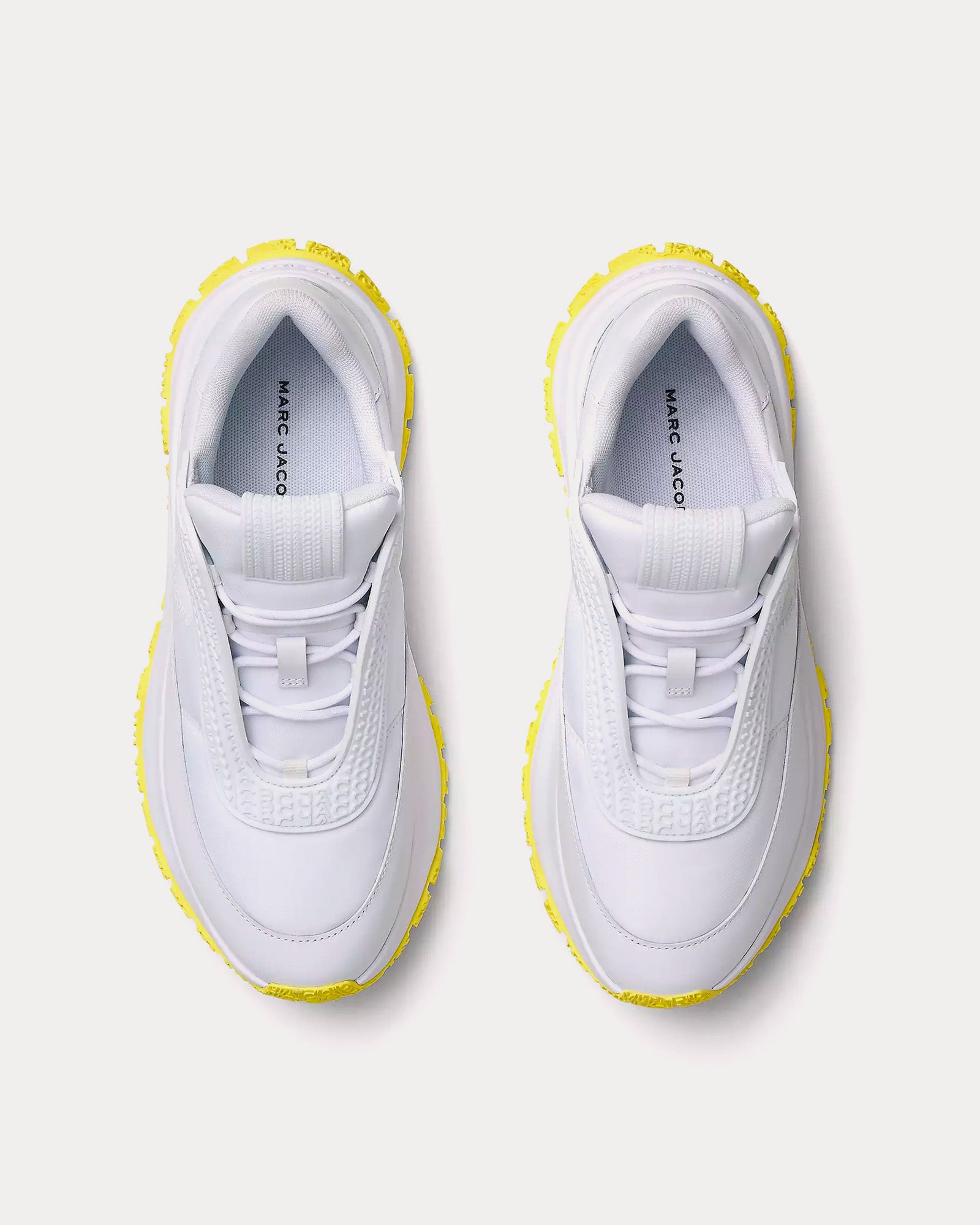 Marc Jacobs - The Lazy Runner White / Yellow Low Top Sneakers