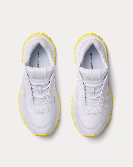Marc Jacobs The Lazy Runner White / Yellow Low Top Sneakers - 2