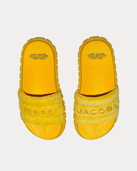 Marc Jacobs The Terry Yellow Slides - 2