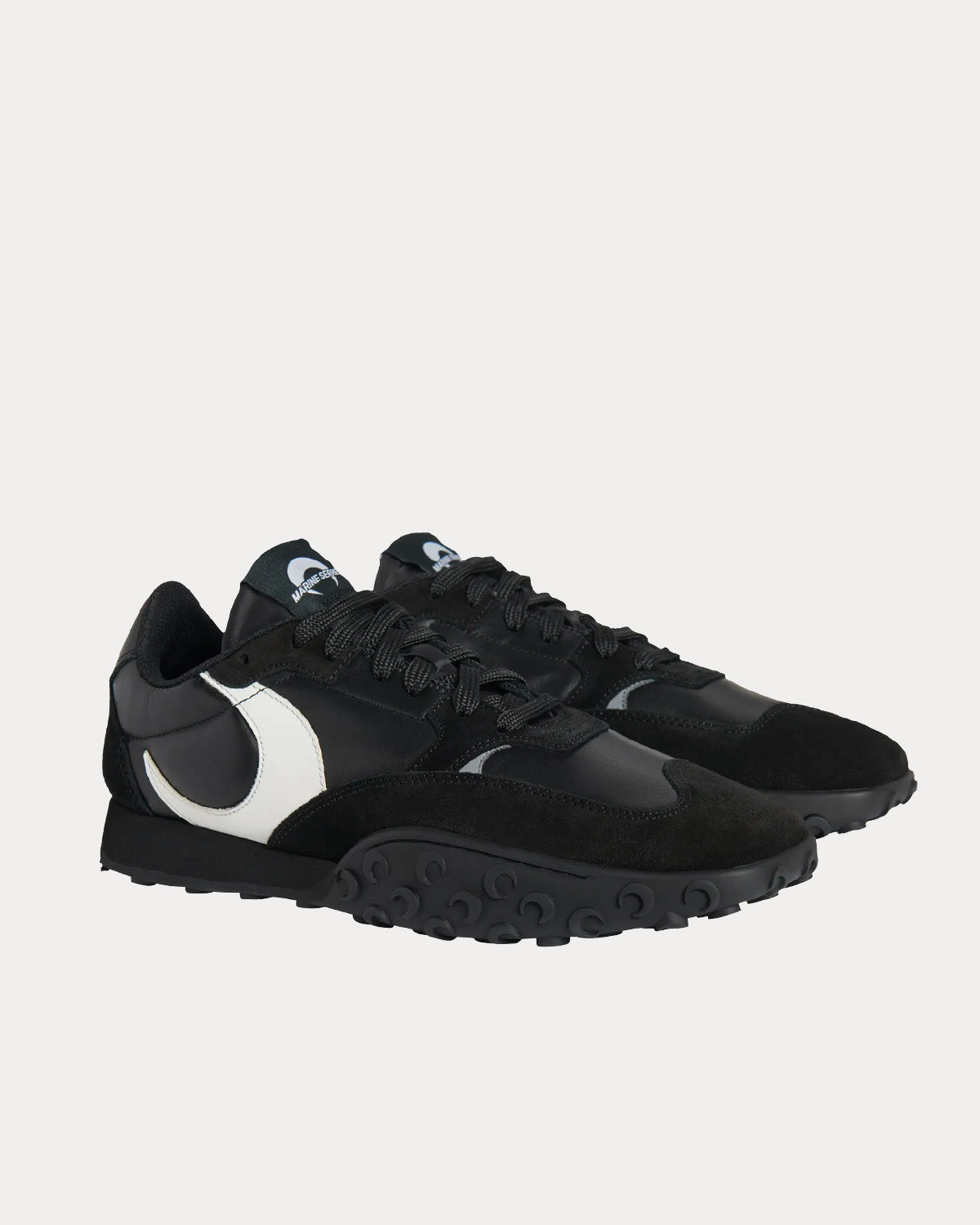 Marine Serre Unisex MS-Rise 22 Moonwalk Black Low Top Sneakers & Trainers