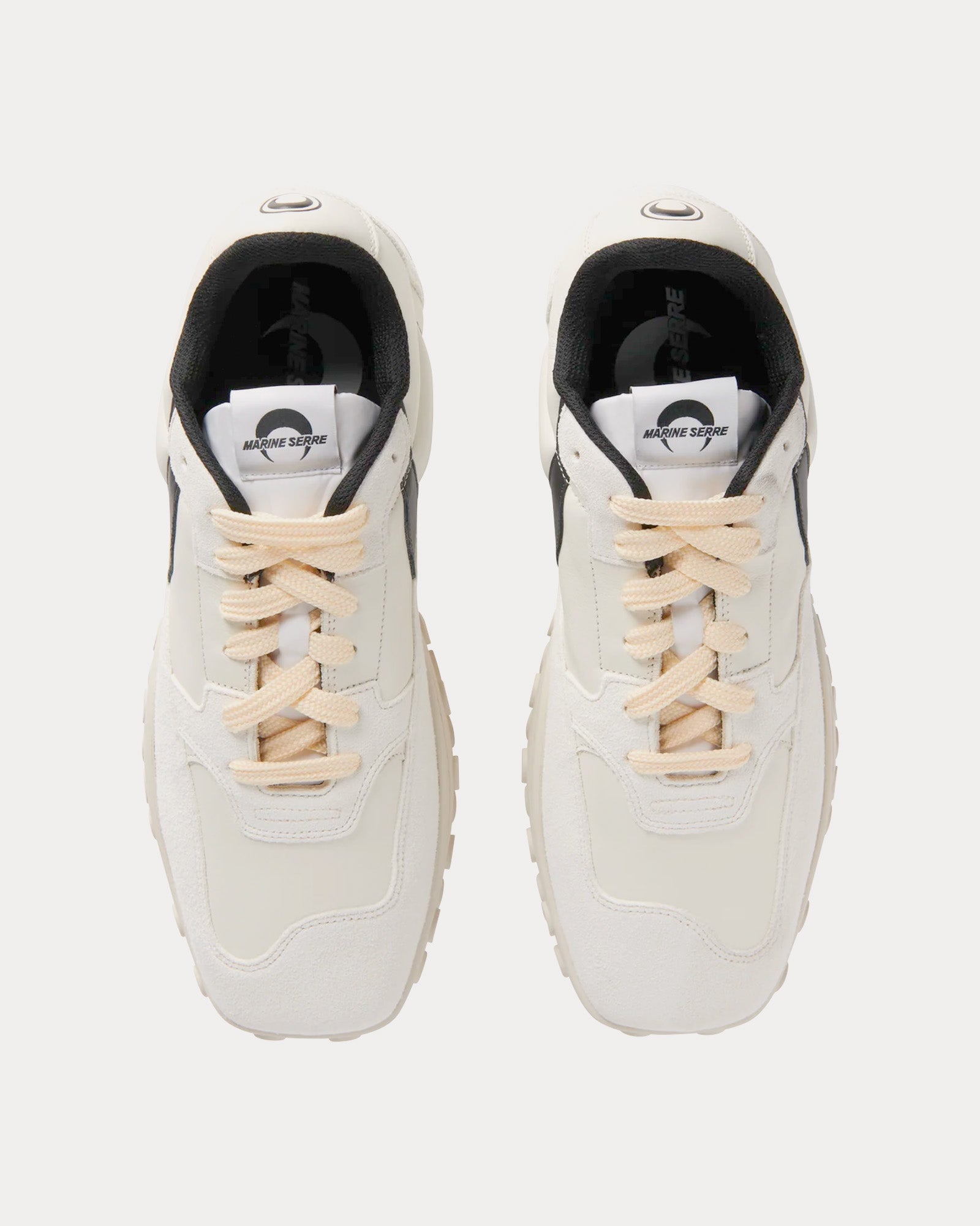 Marine Serre MS Rise White Low Top Sneakers - Sneak in Peace