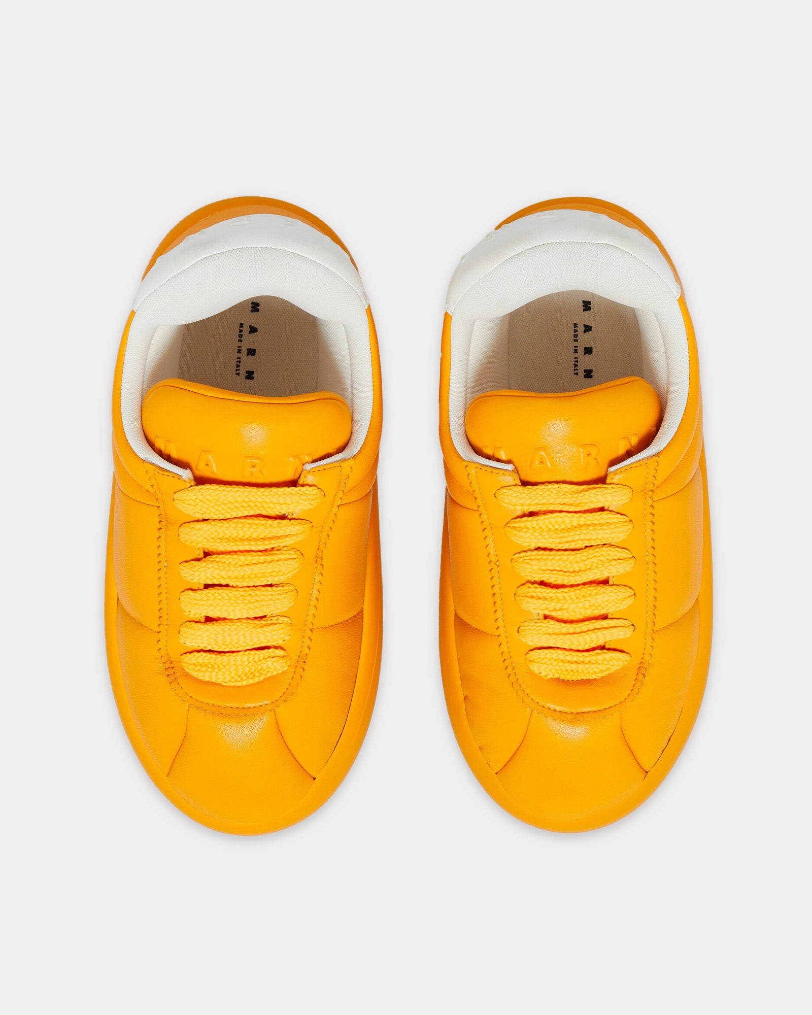 Marni - Bigfoot 2.0 Leather Orange Low Top Sneakers