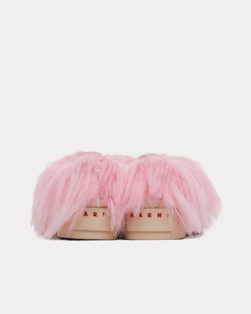 Marni Women's Pablo Calf-Hair Lilla Pink Low Top Sneakers \u0026 Trainers