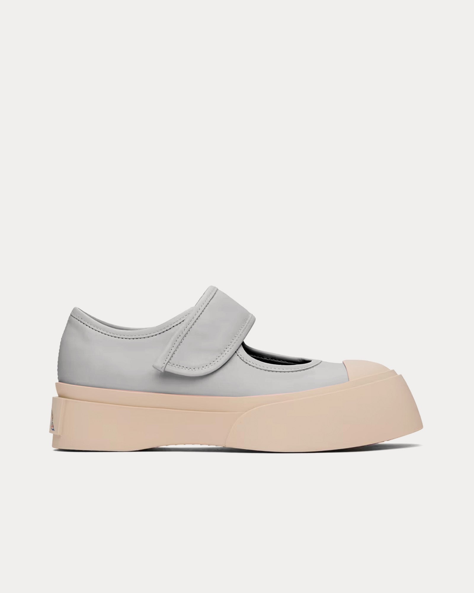Marni - Mary Jane Leather Grey Slip On Sneakers