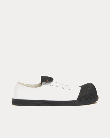 Marni New Wave Canvas Lilly White Low Top Sneakers