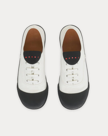 Marni New Wave Canvas Lilly White Low Top Sneakers - 2