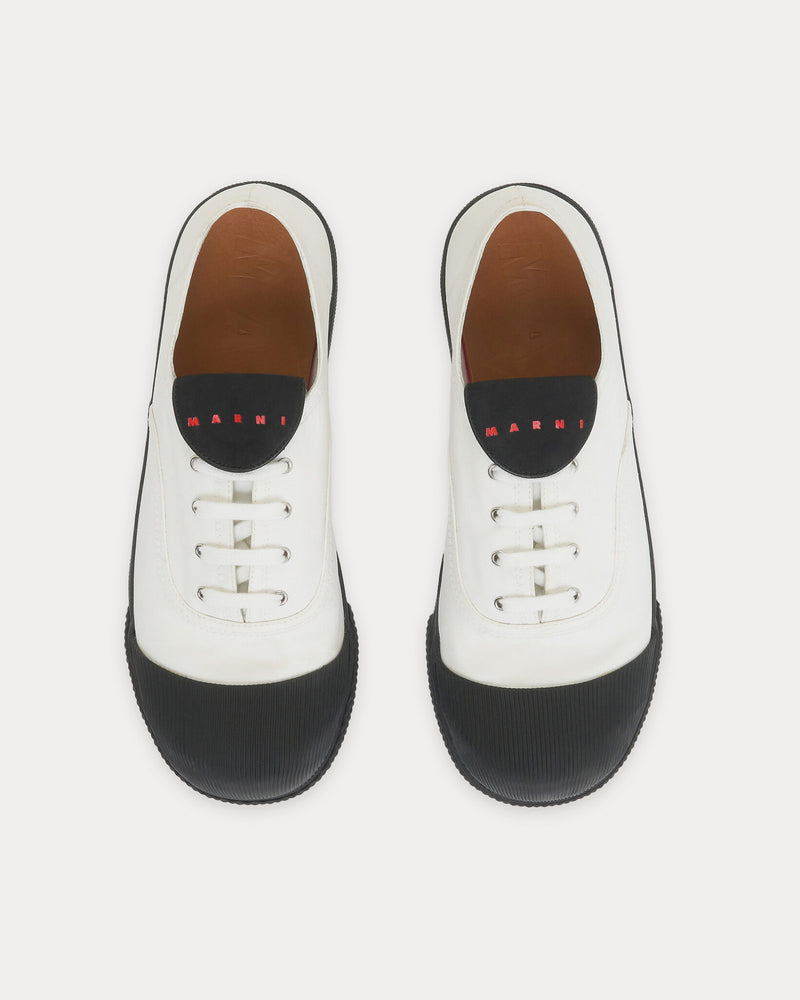 Marni New Wave Canvas Lilly White Low Top Sneakers - 2