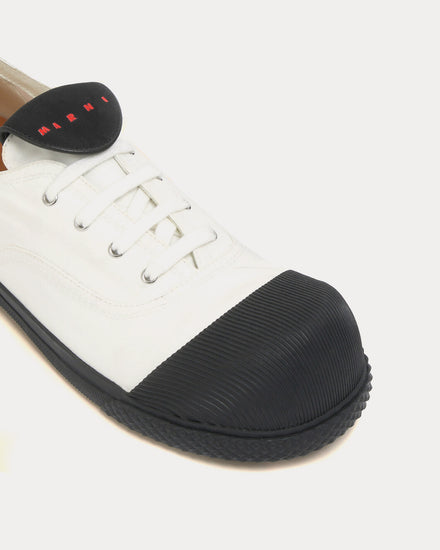 Marni New Wave Canvas Lilly White Low Top Sneakers - 3