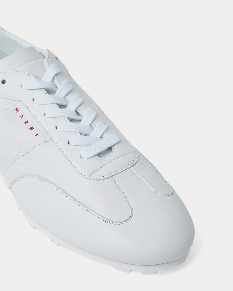 Marni Softy Soccer Leather White Low Top Sneakers - 3
