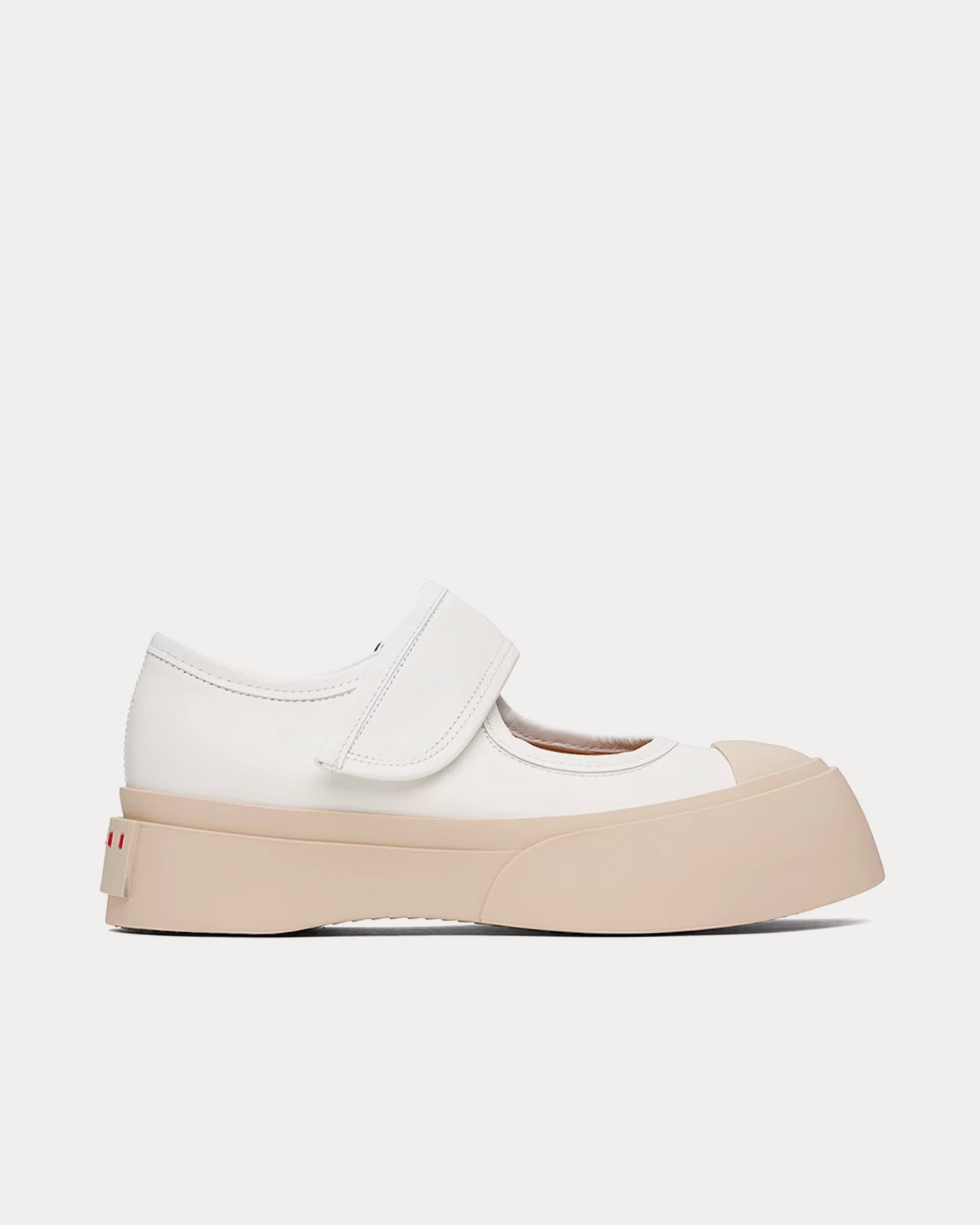 Marni - Mary Jane Leather White Slip On Sneakers