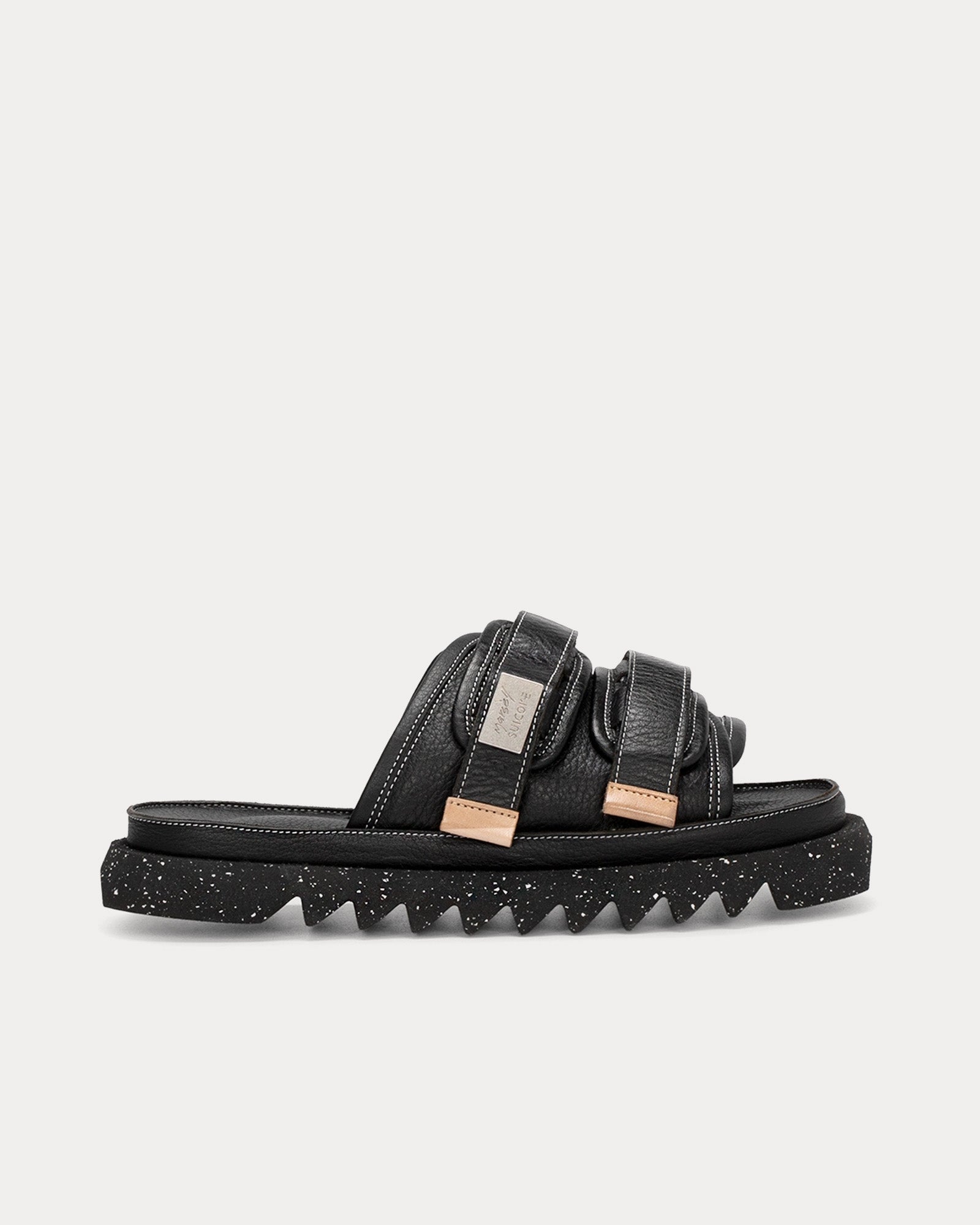 Marsell x Suicoke - Moto Leather Black Sandals