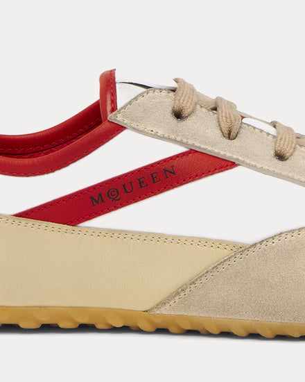 McQueen Boxe White / Red Low Top Sneakers - 4