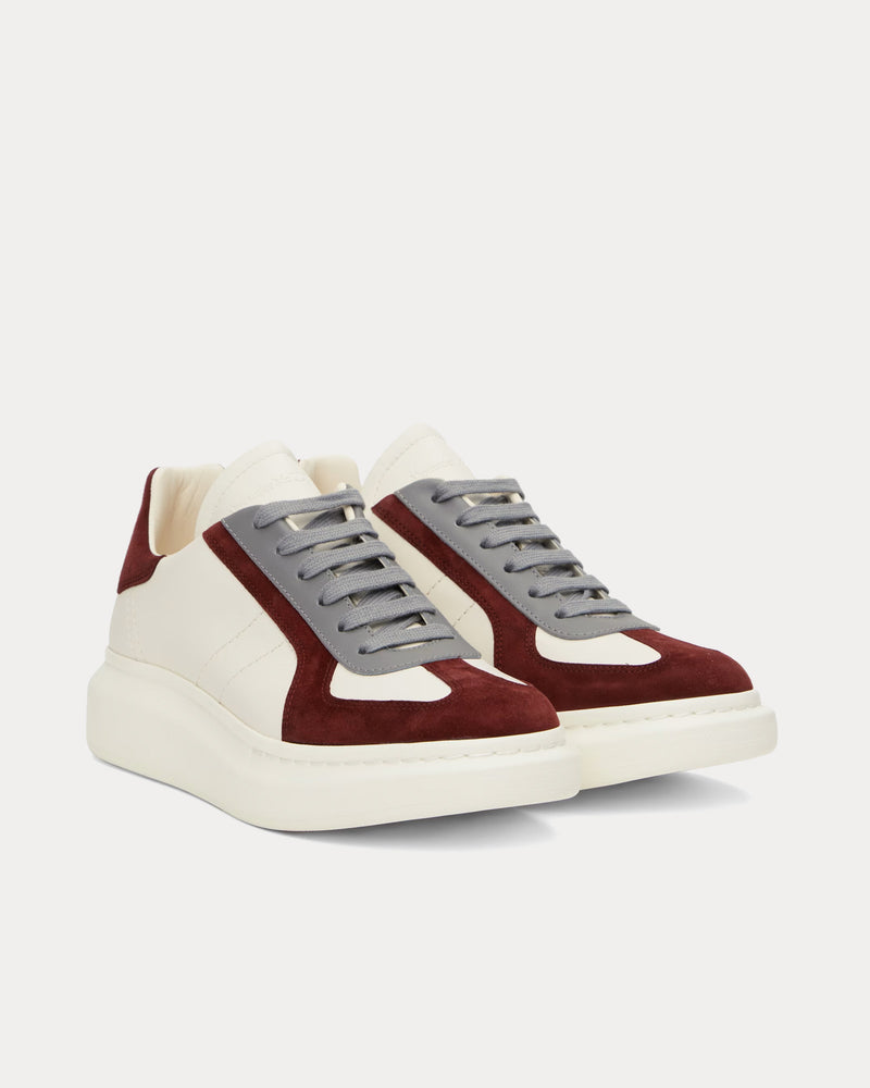 McQueen Oversized Retro Off White / Bordeaux / Grey Low Top Sneakers - 2