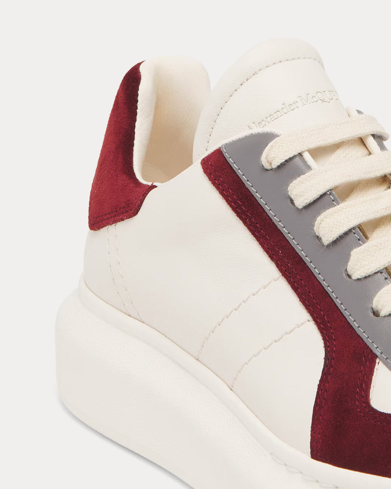 McQueen Oversized Retro Off White / Bordeaux / Grey Low Top Sneakers - 4
