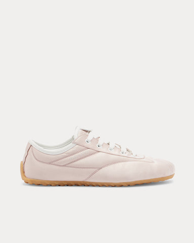 McQueen Boxe Satin Sheel Pink Low Top Sneakers