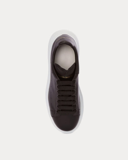 McQueen Oversized Sneaker Smooth Leather Black Low Top Sneakers - 2