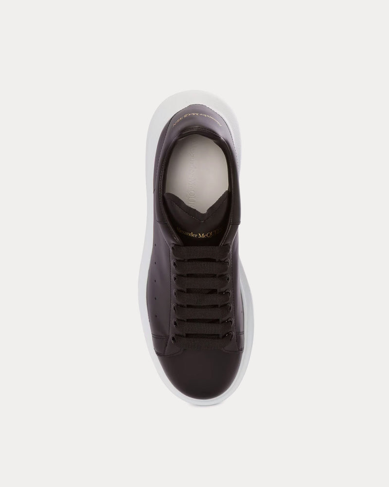 McQueen Oversized Sneaker Smooth Leather Black Low Top Sneakers - 2